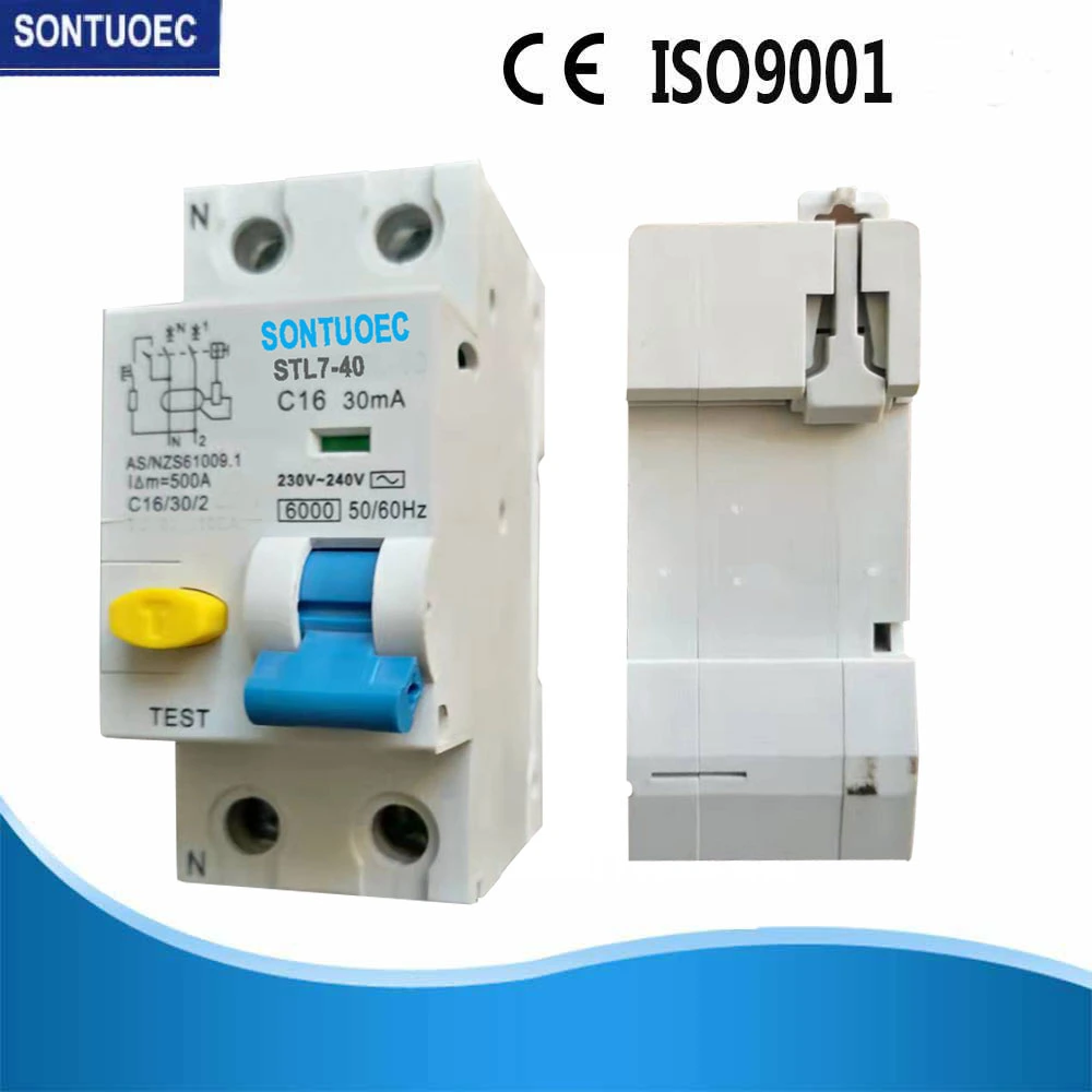 Sontuoec 2p 40A 30mA RCBO Magnetic Model a Type Circuit Breaker