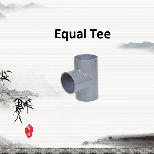 Fábrica de alta qualidade meticuloso directo excelente normal Pn10 tubo de PVC Instalação de tubo em T de PVC igual para irrigação de 500 mm