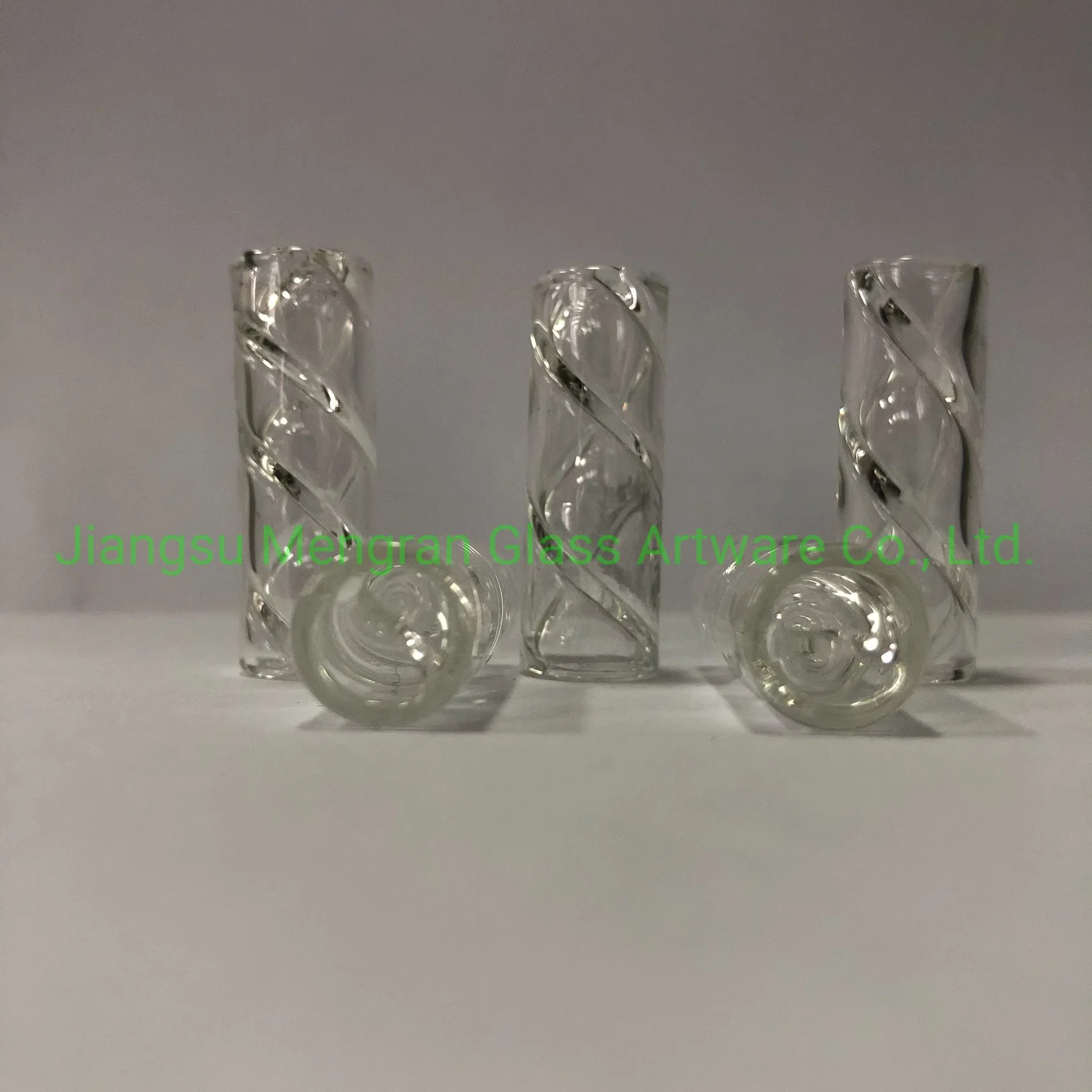 Customizable Logo and Size Twisted Glass Ciggarette Filter Tip for Blunt Pre Roled Glass Blunt Tips