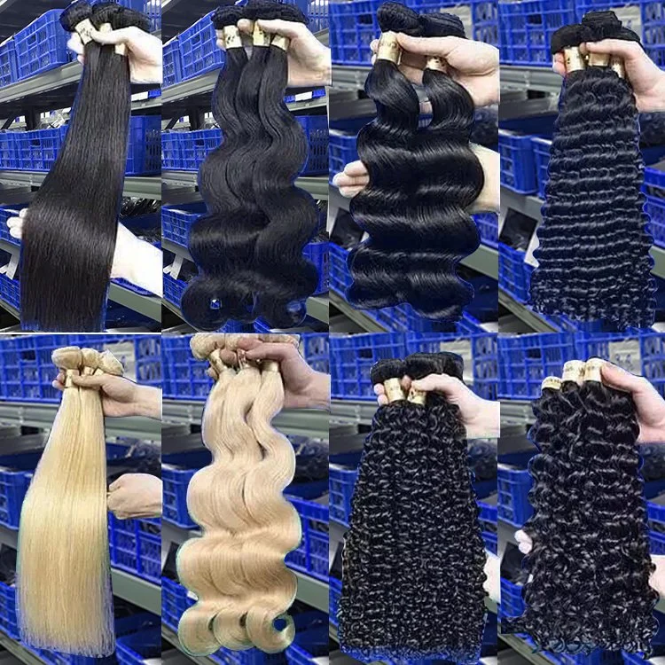 Comercio al por mayor de 18 pulgadas barato Virgen brasileño Cabello Humano 100% Natural mechas peruano Remy de onda de cuerpo de máquina de color natural el doble de trama