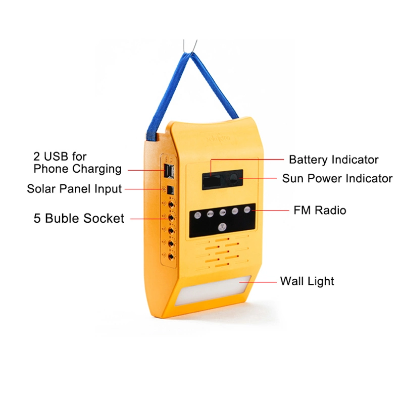 Solar Phone Charging Home System Built in Battery