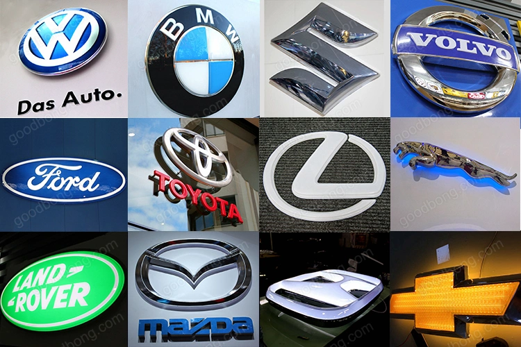 Publicidad al aire libre personalizada logotipos de concesionarios de automóviles 3D