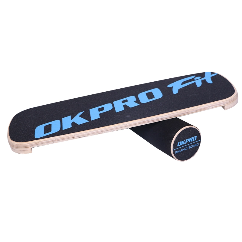 La stabilité personnalisé de vente chaude Okpro formateur Yoga oscillation en bois non Surface de glissement Balance Board avec rouleau de Liège