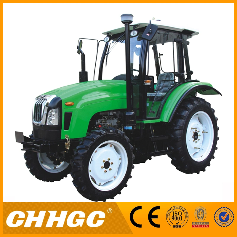 Высокое количество 90HP 4WD сельскохозяйственных тракторов в каюте и рисовых шины Ts904