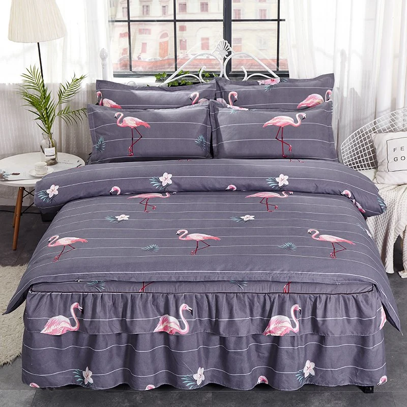 Fabric Source Factory Breakable Soft Double Skirt Luxury Bedding Sets Bed Sheet