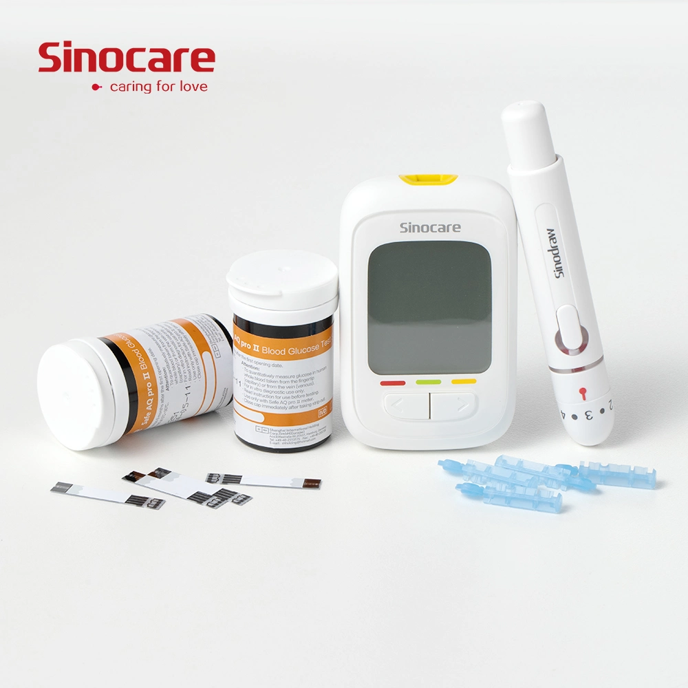 Glucomètre de sang Sinocare glucomètre de sang électronique glucomètre Glucose avec bandelettes de test