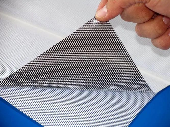 Imprimible solvente Vinilo perforado una pegatina de la visión de 140 mic para gráficos de la ventana