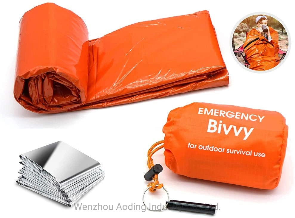 Venta caliente camo de emergencia emergencia Bivvy ultraligeros reutilizables bolsa para el rescate