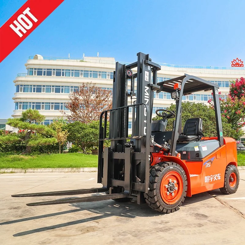 Mingyu 3t 3,5ton Transmisión Industrial rueda todoterreno diésel pequeño Mini Forklift