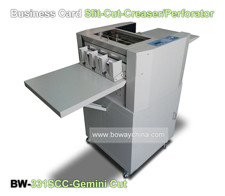 Manual Feed Namecard Gemini Cut Perforator Creaser Business Name Card Slitter Cutter