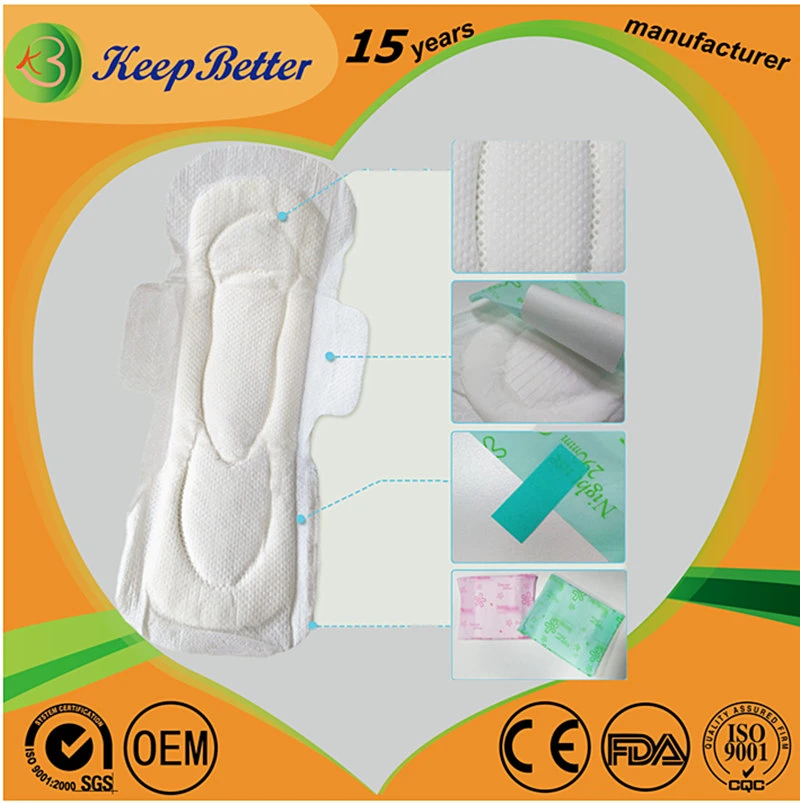 Best Care Lady Sanitary Napkin Pads Disposable Sanitary Towels with Wings OEM