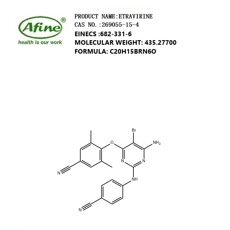 Etravirina / Etravirina (TMC-125) 165335 / R / TMC 125 / Etravirin-D6 / Etravirin proceso de síntesis CAS 269055-15-4