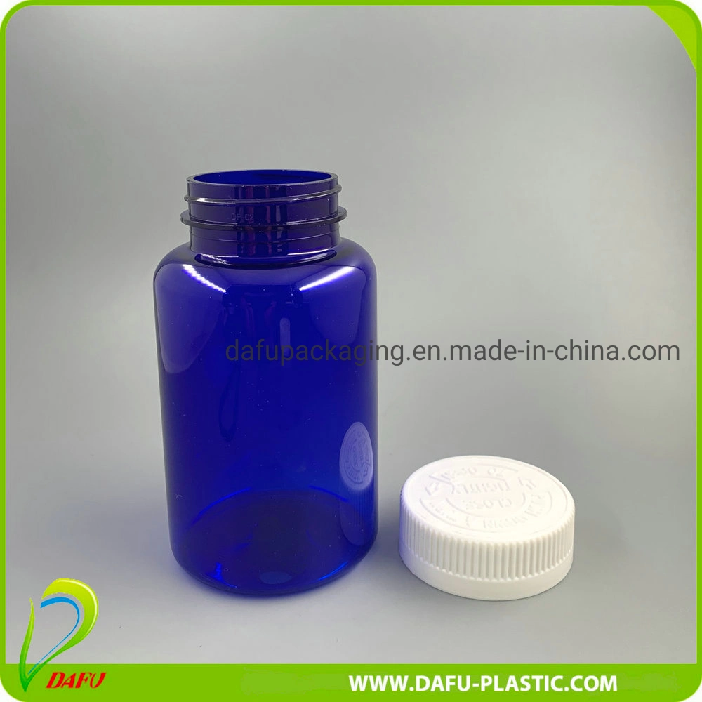 Custom Pet 250ml Pharmaceutical Packaging Vitamin Pill Plastic Bottle with Cap
