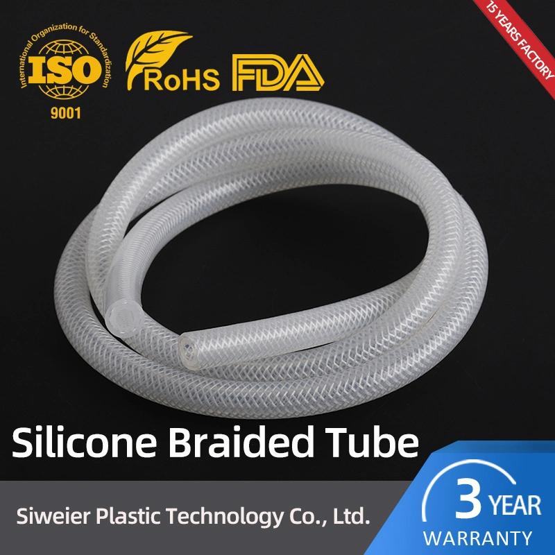 Custom Silicone Braided Hoses High Pressure Resistant Reticulated Reinforced Silicone Tube