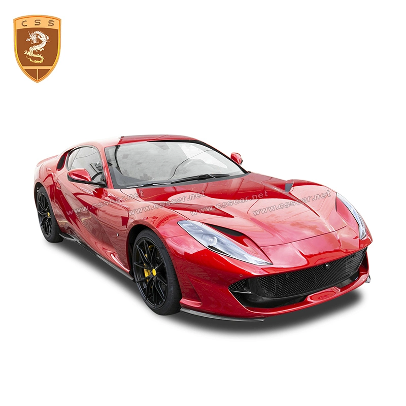 Acessórios para peças de carros tampa da saída de ar do para-choques dianteiro OEM Para lábio do pára-choques da carroçaria em fibra de carbono Ferrari 812