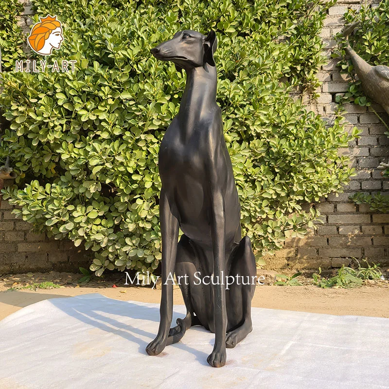 Las grandes estatuas de perros Doberman de bronce escultura animales decoración exterior