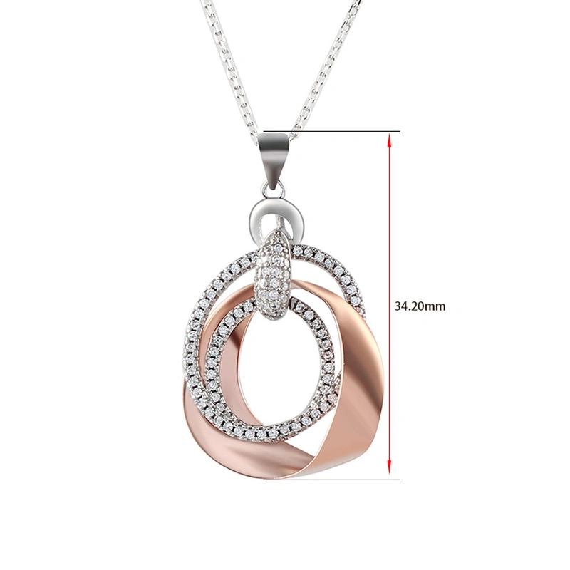 Bijoux collier en argent 925 avec des CZ de haute qualité