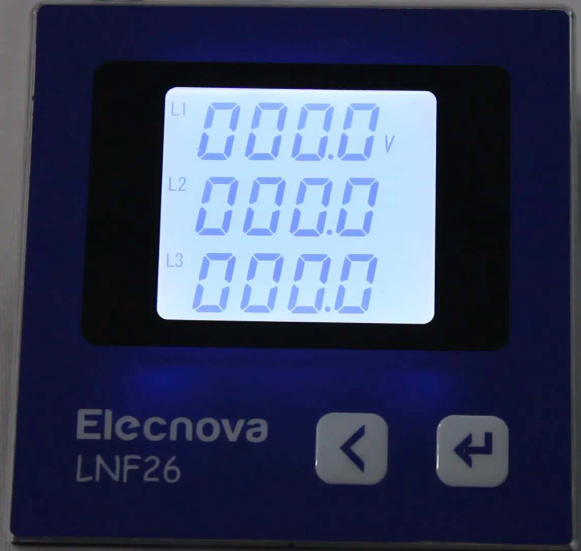 Affichage LCD Ulrra-Thin Conception trois mètres de la phase de mesure de tension électrique de voltmètre Watt mètre mètre Tension du panneau numérique