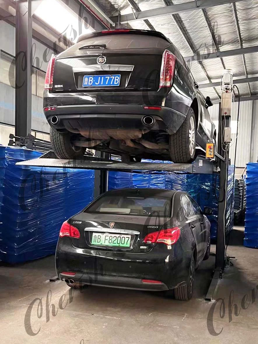 Factory Sale Hydraulic Shared Post Two Car Stack Parking Lift Elevator