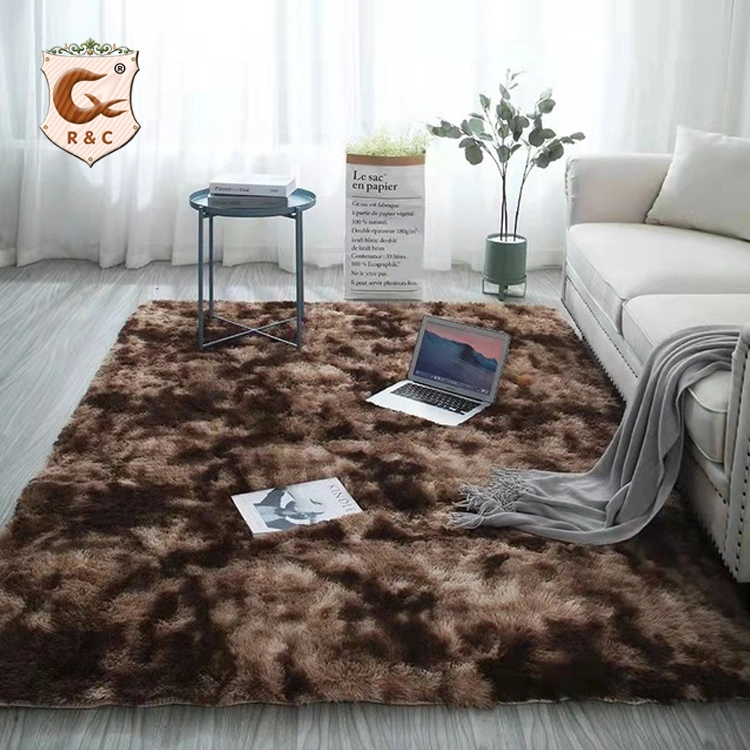 Tie-Dye Gradient Carpet Home Living Room Bedroom Silk Wool Carpet