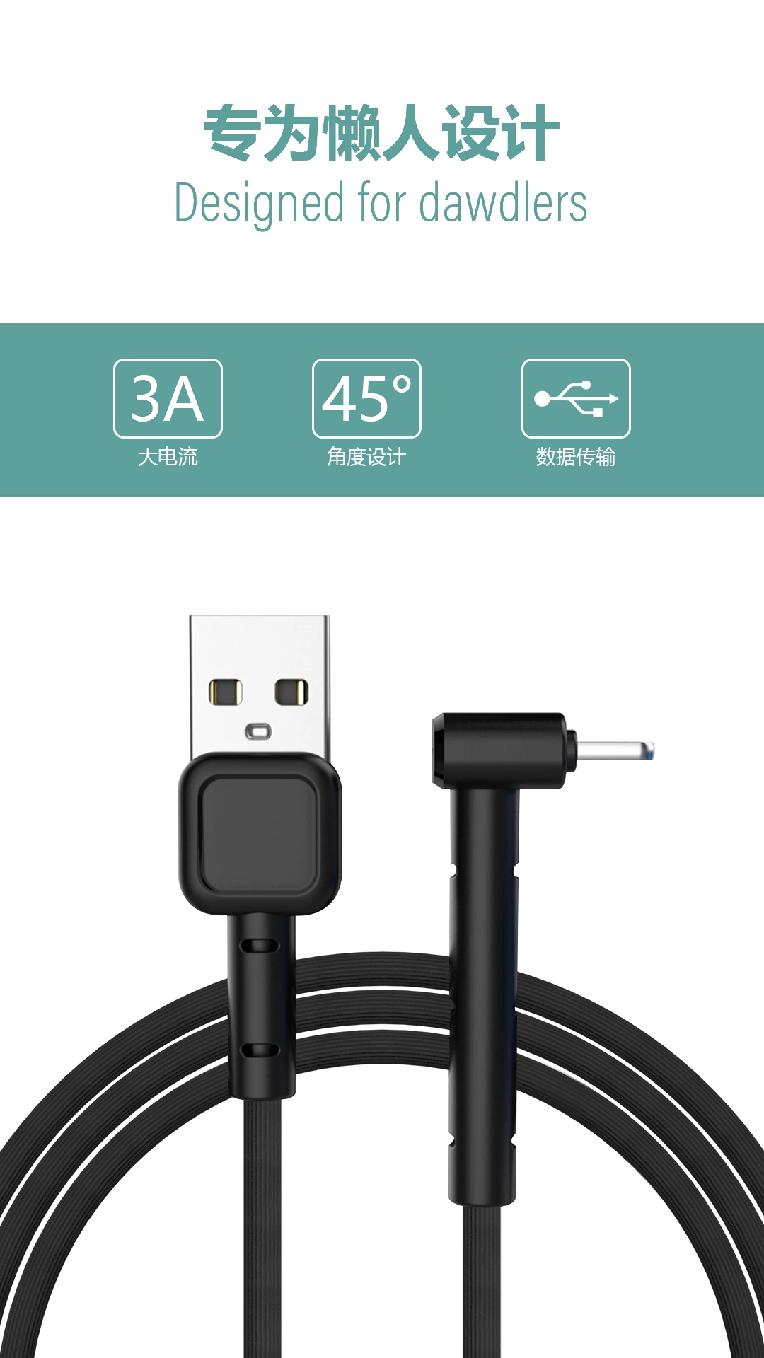 Multifunctional Phone Holder USB Type-C Data Cable