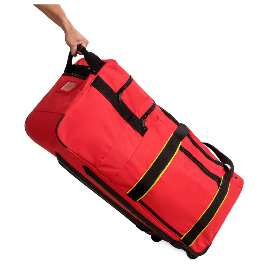 Mala de viagem com rodas FireFighter para transporte de tamanho excessivo, bolsa de equipamento Fireman Saco de rolo de salvamento