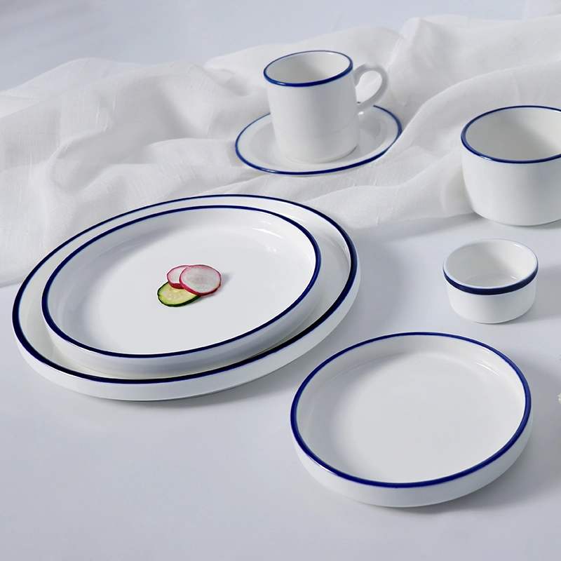 Euro prato personalizado Blue jantar de pratos de porcelana louça de jantar em cerâmica Pratos pratos