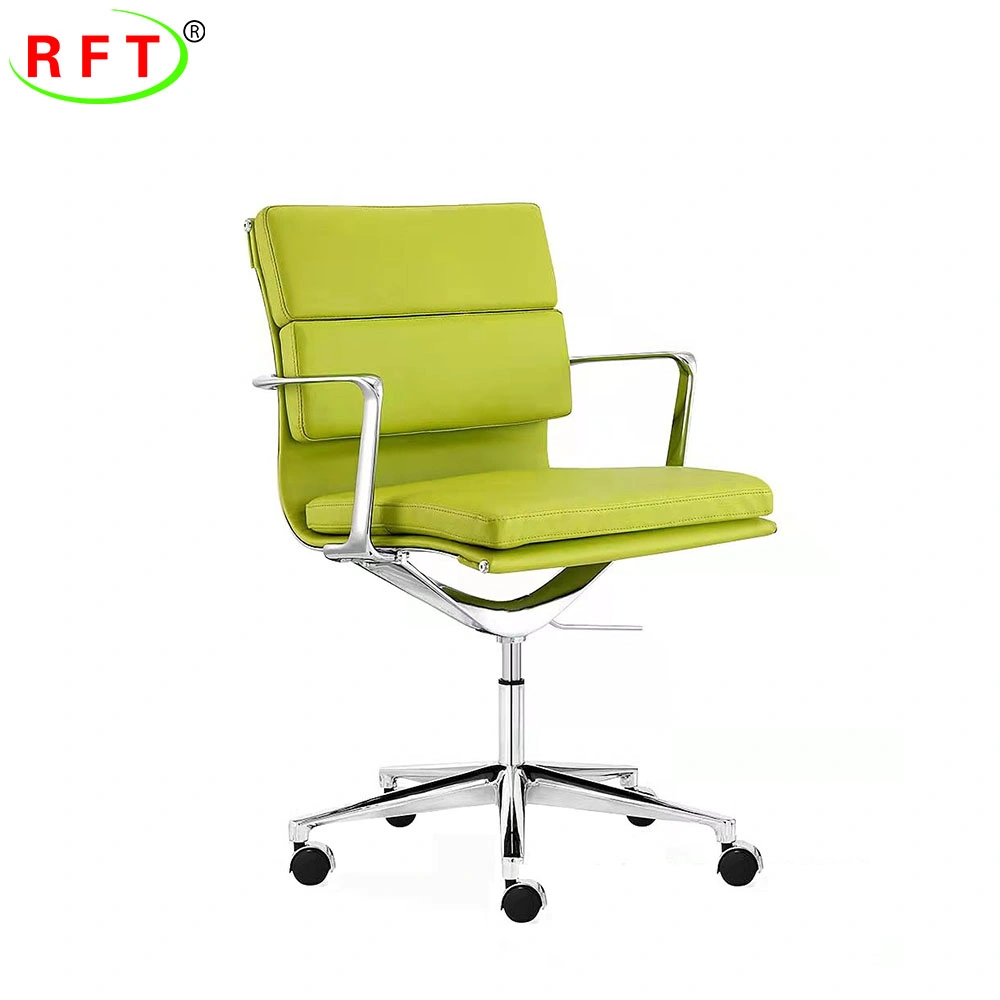MID-Back Adjustable PU Leather Chair Office Furniture for Staff Manager Meeting with PU Swivel