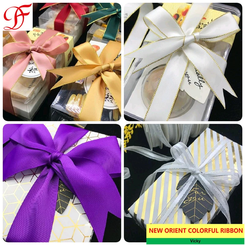 Double and Single Satin /Grosgrain/Organza/Sheer/Gold Metallic/Stripe/Gingham Ribbon for Gifts/Christmas/Xmas/Packing/Wrapping/Garments