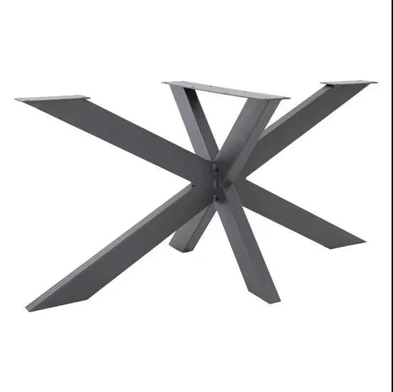 Stainless Steel Cross Frame Chromed Metal Furniture Spider Table Legs