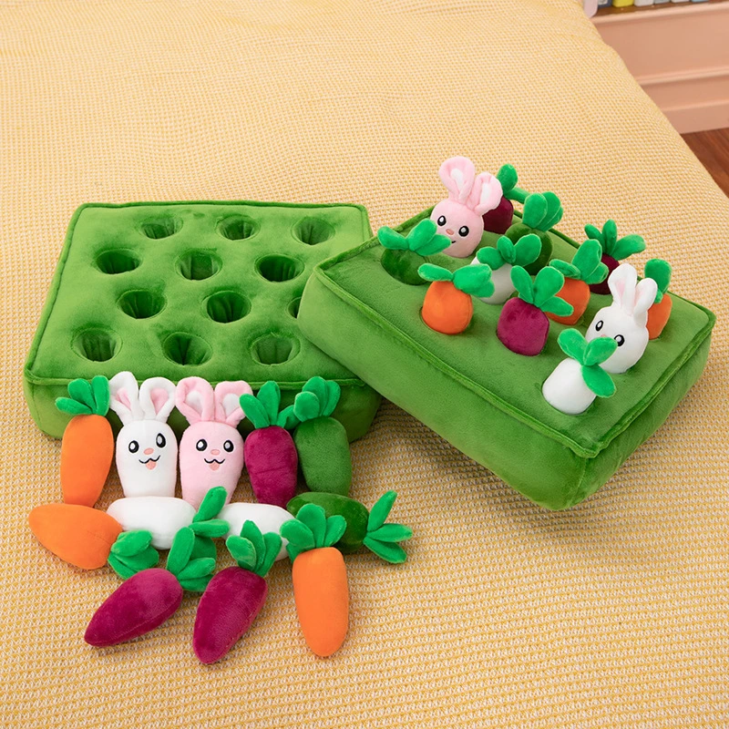 2023 New Rabbit Baby Toy Pull out Carrots Enlightenment Puzzle Toy