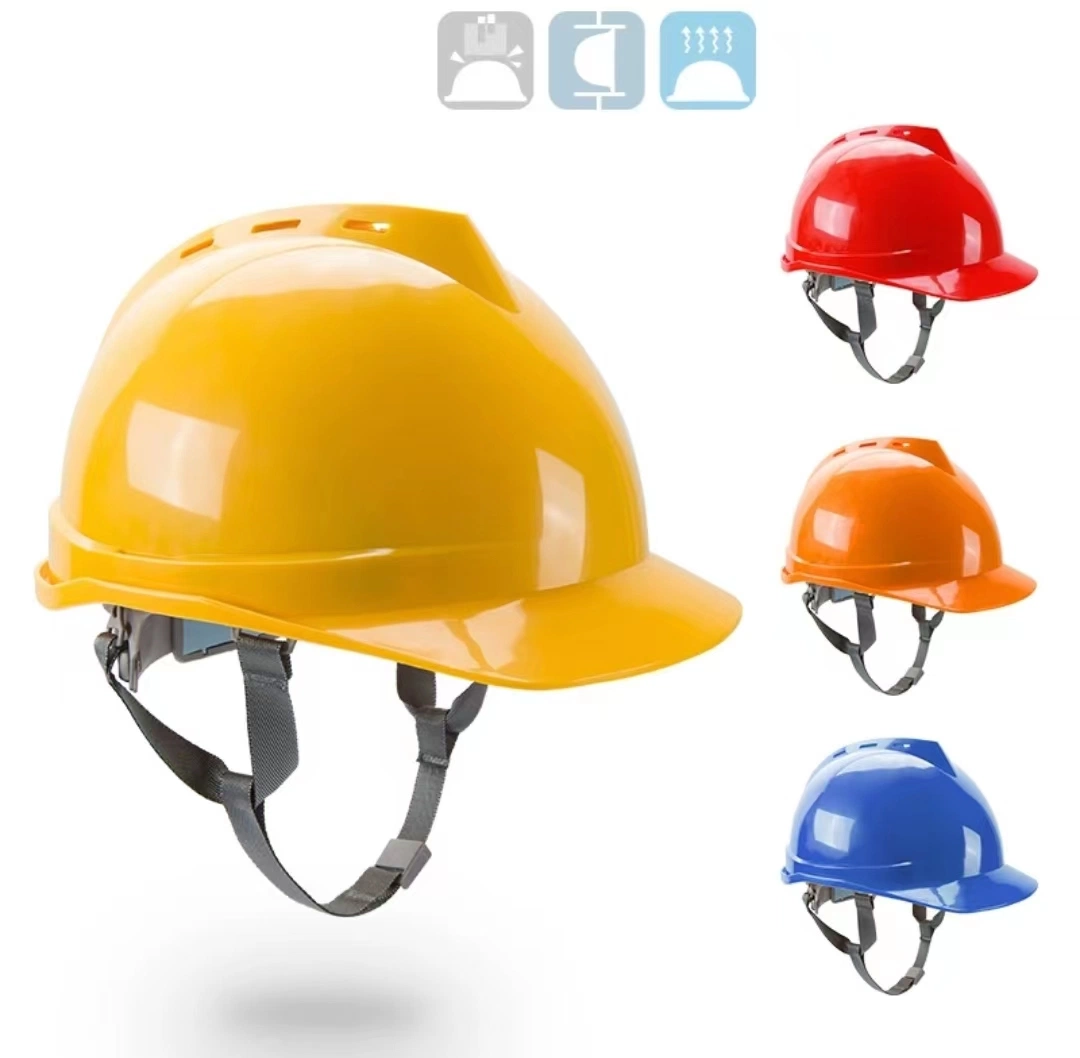 Yellow/ White/Red Vented ABS Helemts Hard Hats Safety Construction Industrial Safety Helemts