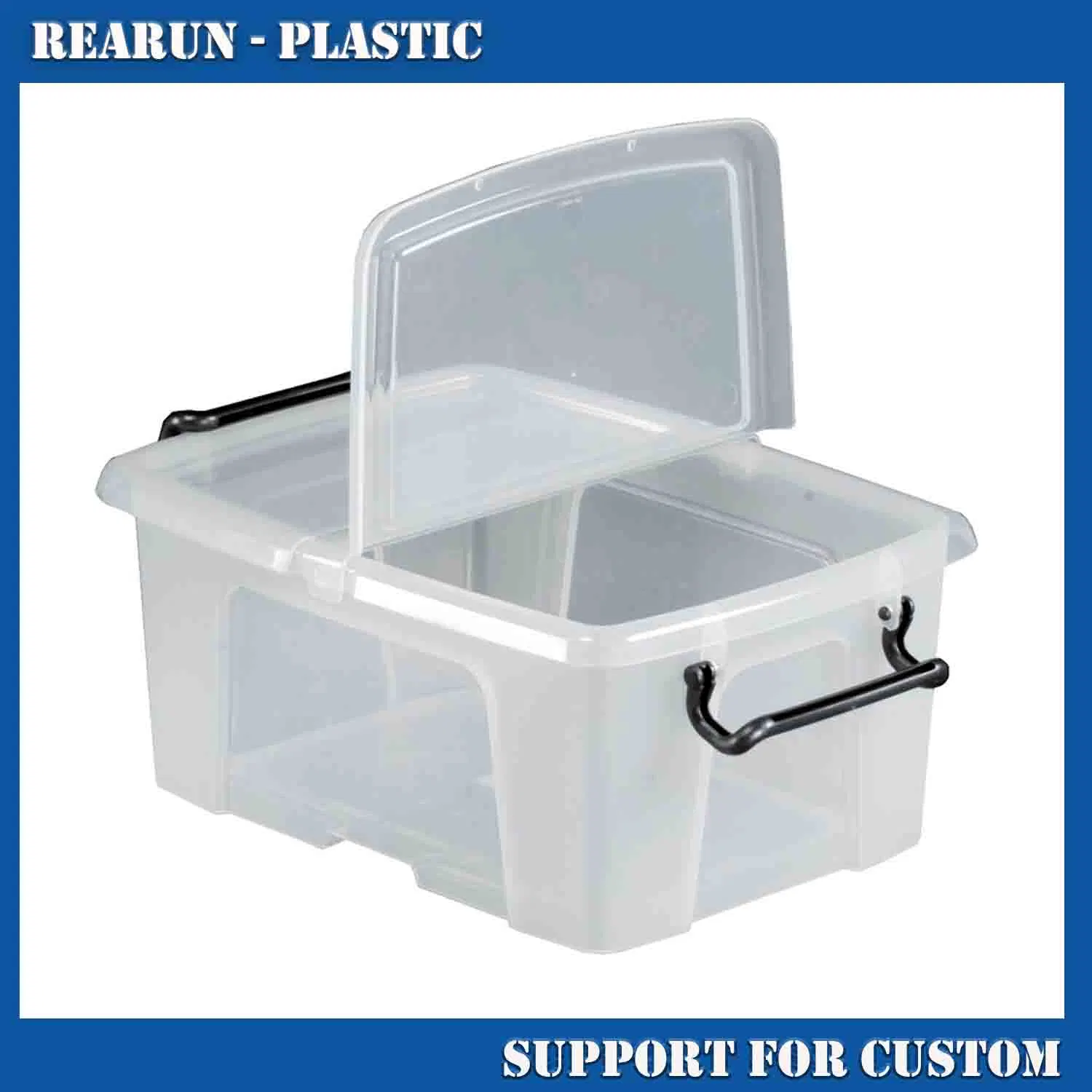 Strong Warehouse Plastic Office Moving Food Grade Industrial Plastic Container with Lid