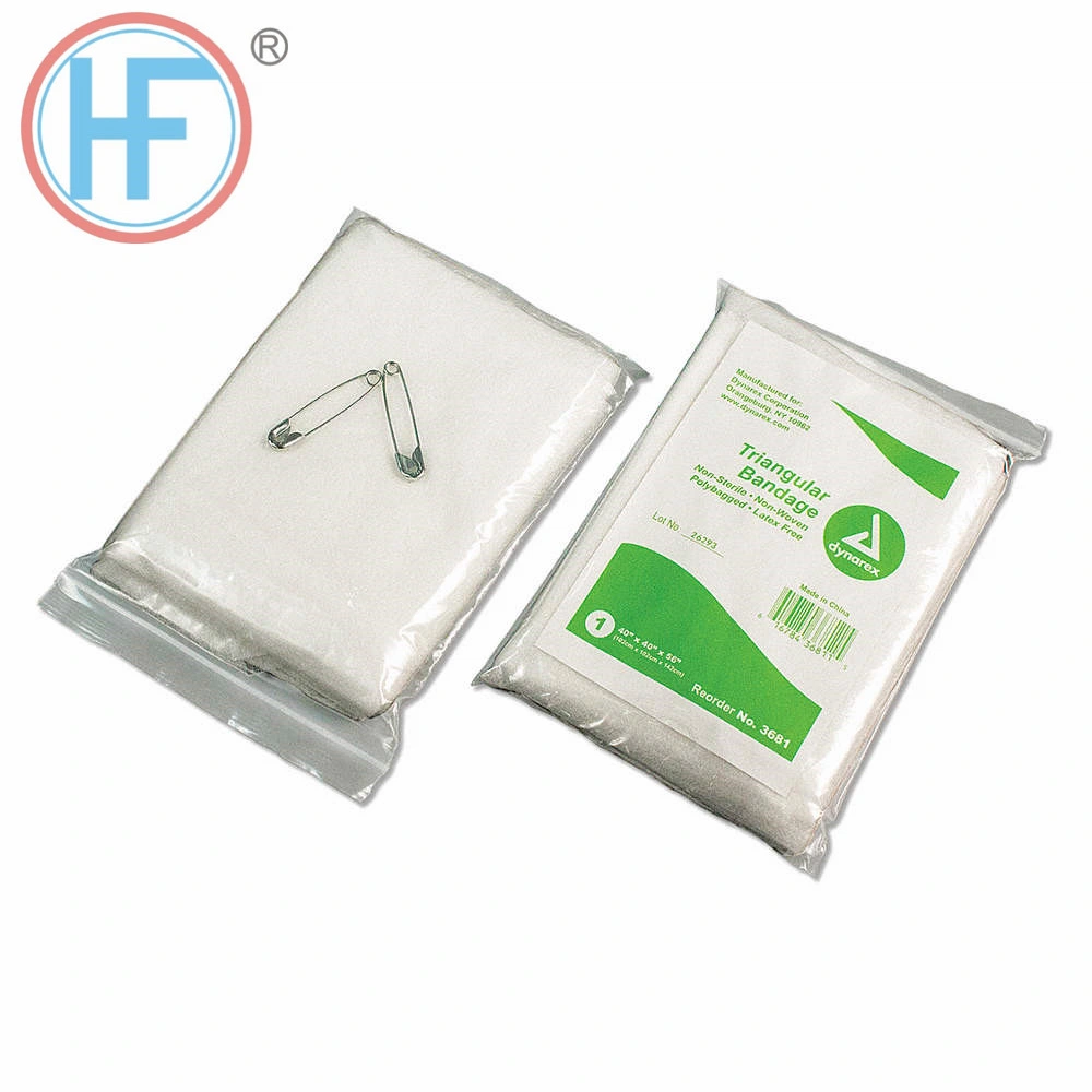 Mdr CE Approved Low Price China Manufacturer First Aid Kits Cotton or Non Woven Triangular Bandage