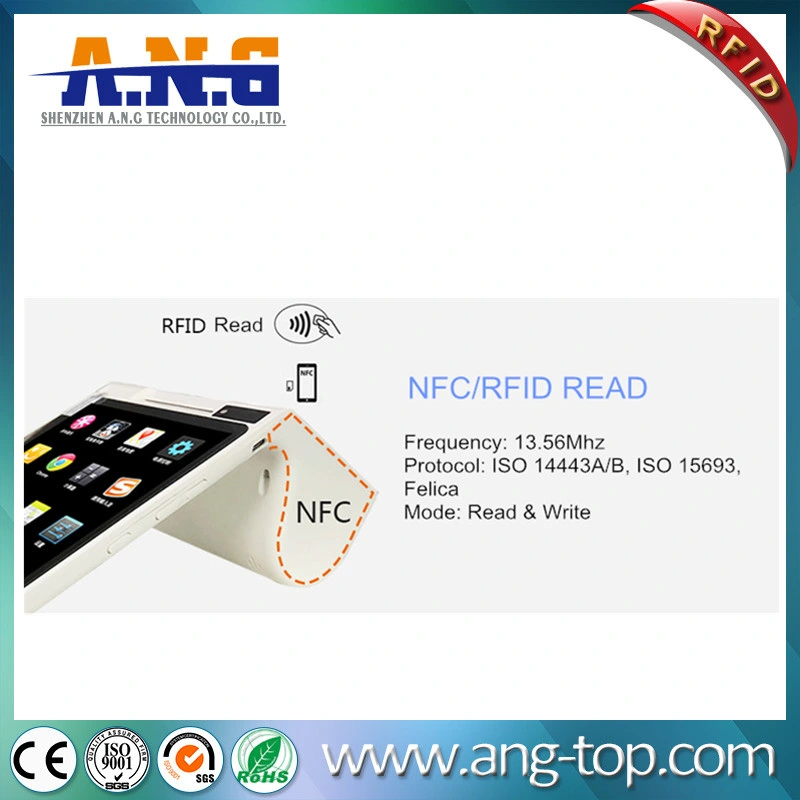 طرف توصيل NFC Android POS محمول ذكي 3G WiFi لاسلكي محمول باليد PC901