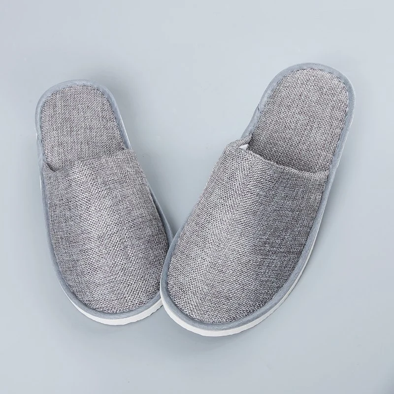 Оптовые Роскошные Hotel Slippers Коконат Coir Fibre Natural Hotel Slipper Экологичный отель Linen Hotel Slippers