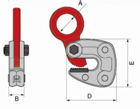 2000kg LC-Typ Hebezeug Hardware robuste Hebeplatte Klemme mit 2,0t Kapazität