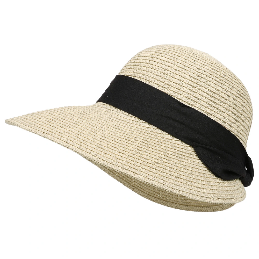 Lady Wholesale/Supplier Custom Sun Beach Outdoor Wide Brim Ribbon Straw Hat