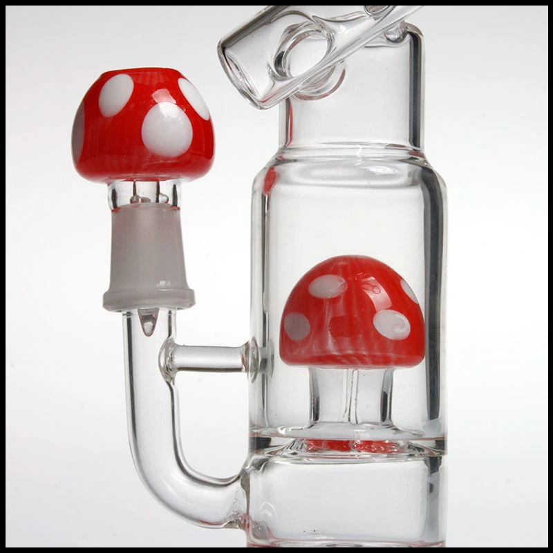 Seta de color rojo del tubo de agua de cristal soplado fumar botella lavagases DAB Rig Oil