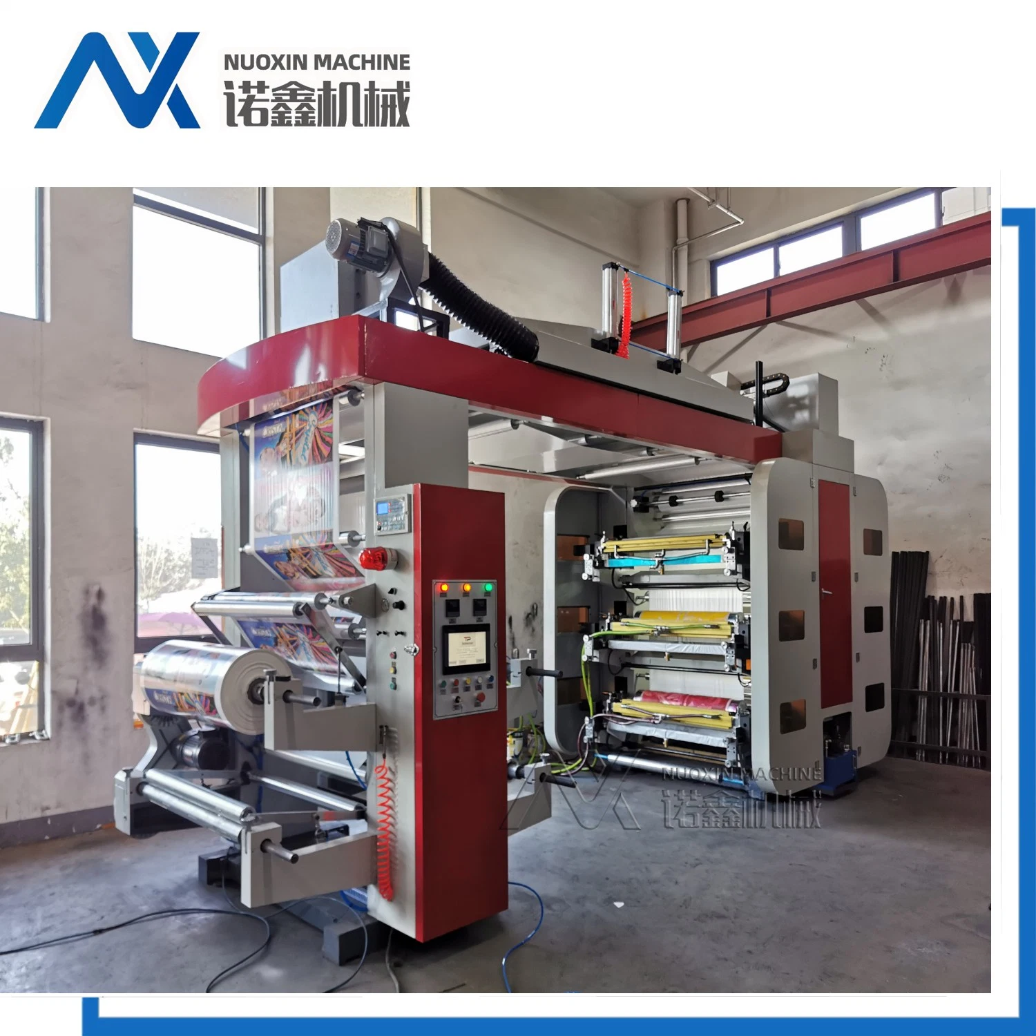 Six Colour Flexographic Printing Machine with Ceramic Anilox Roller