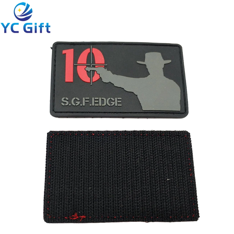 Customized Fashion Chenille Garment Accessories Clothing Labels Rubber Patch Sticker PVC Decorative Patches Shoes Label with Any Logo