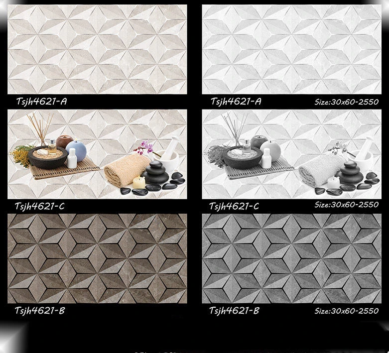 30X60cm Nouveaux carreaux de mur en céramique émaillée pour salle de bains