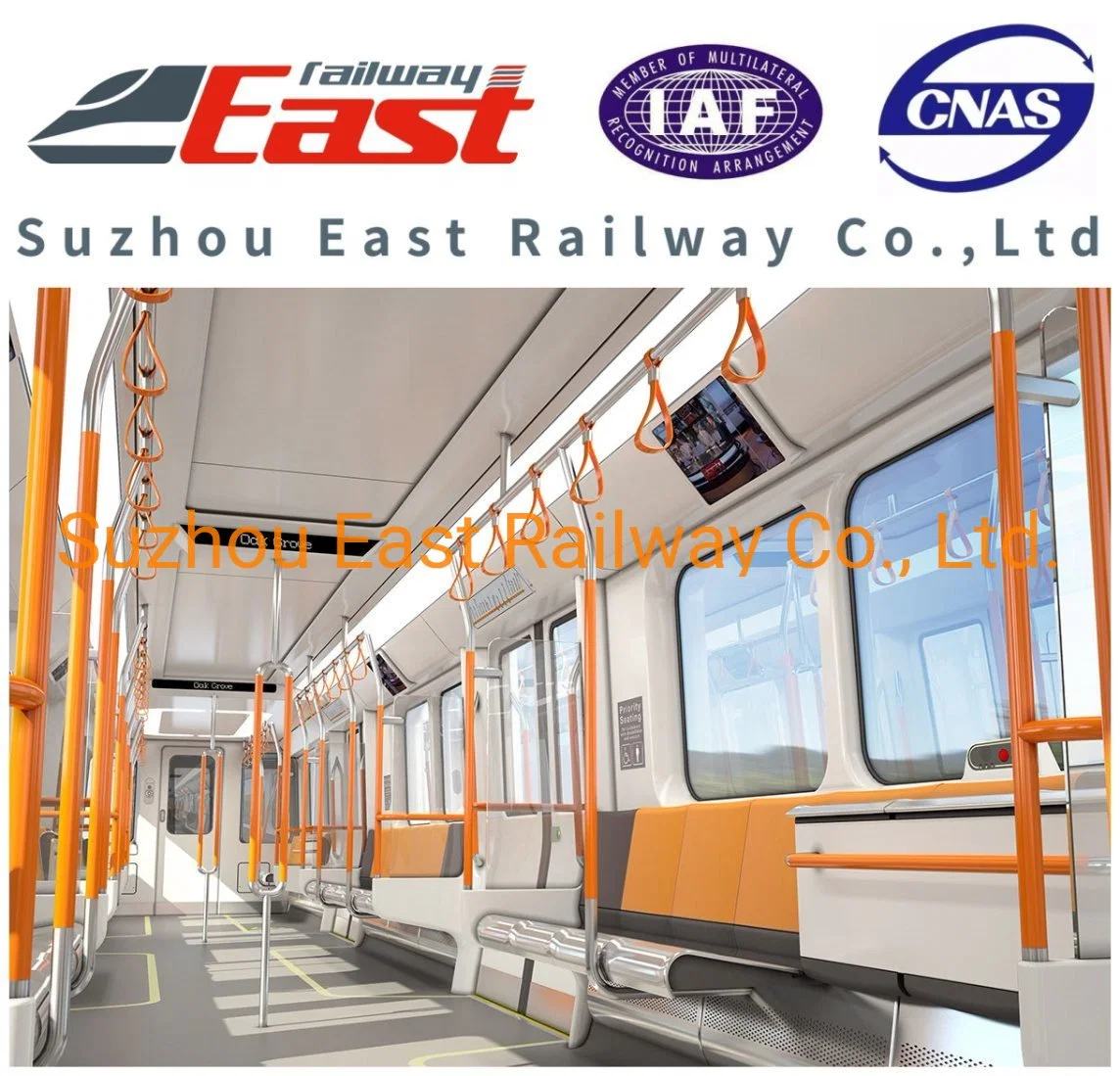 Passageiro ferroviário de alta qualidade Eastrailway Interior de trem para função diferente