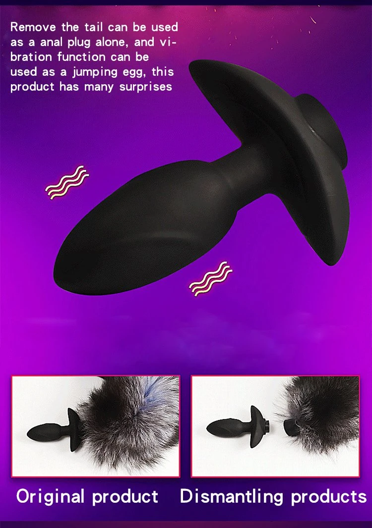 Fox Tail Anal Plug Massager herramienta para adultos Sexo de vestir Vibrador Anal Plug Tail Control remoto inalámbrico vibración