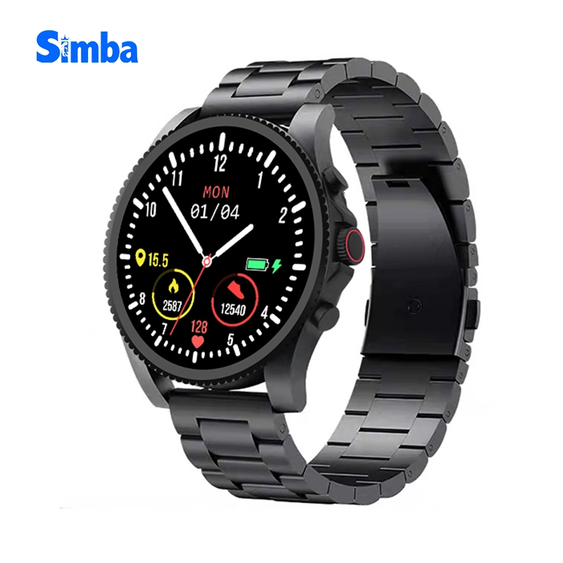 2022 Simba de alta calidad Negro Sport Smart Watch Waterproof Digital Monitor de presión arterial frecuencia cardíaca Watch para hombres