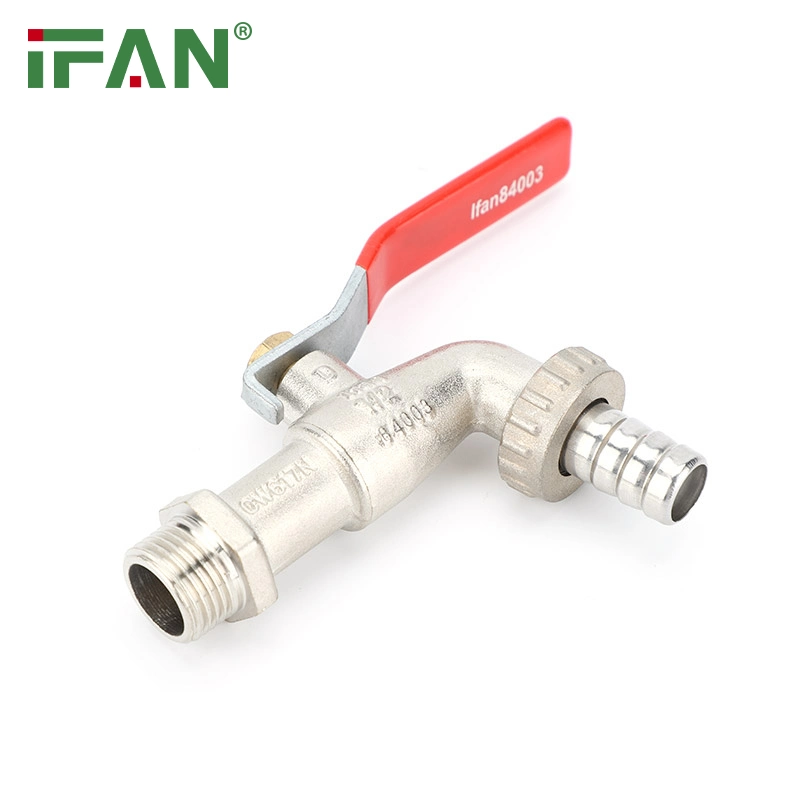 Ifan Wholesale Price Plumbing Fittings Bibcock Customized Logo Brass Faucets