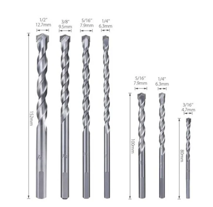 Hochwertiger Hartmetall-Hartmetall-Hartmetall-Bestückten Mauerwerkbohrer-Satz