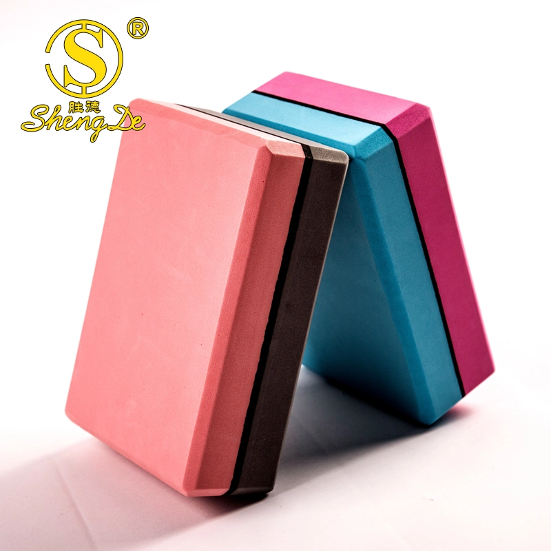 Double Color Exercise Sport EVA Yoga Block for Christmas Gift