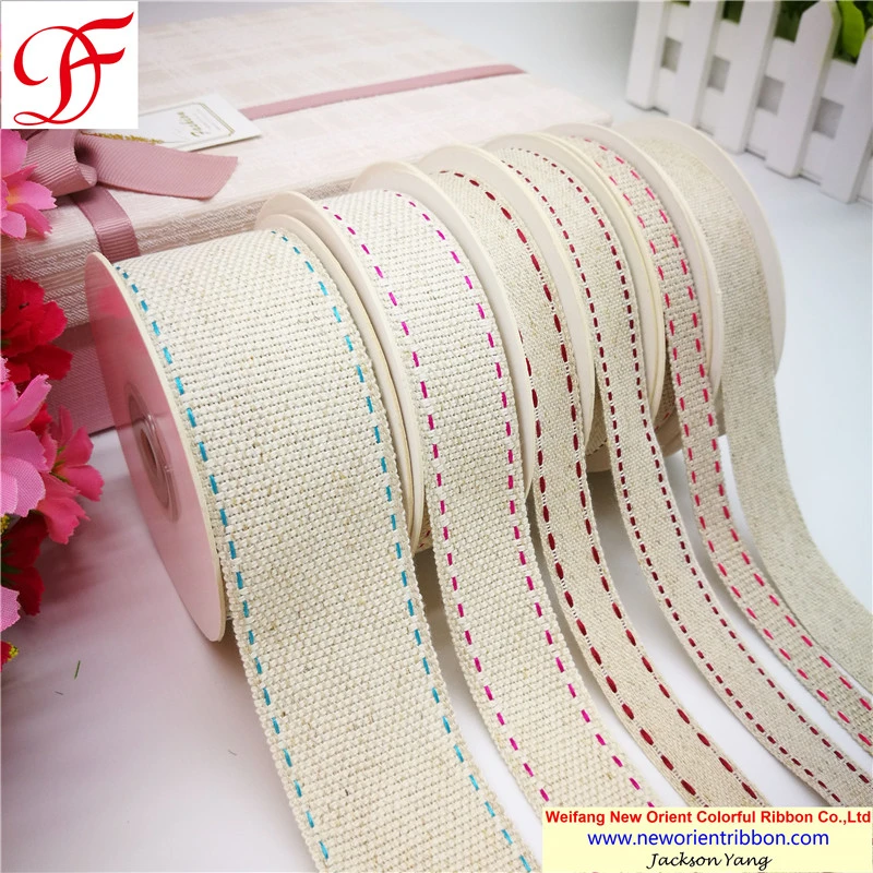 Natural Cotton Hemp with 4-Class Color Fastness for Gifts, Garments, Wrapping, Packing Directly From Chinese Leading Ribbon Factory