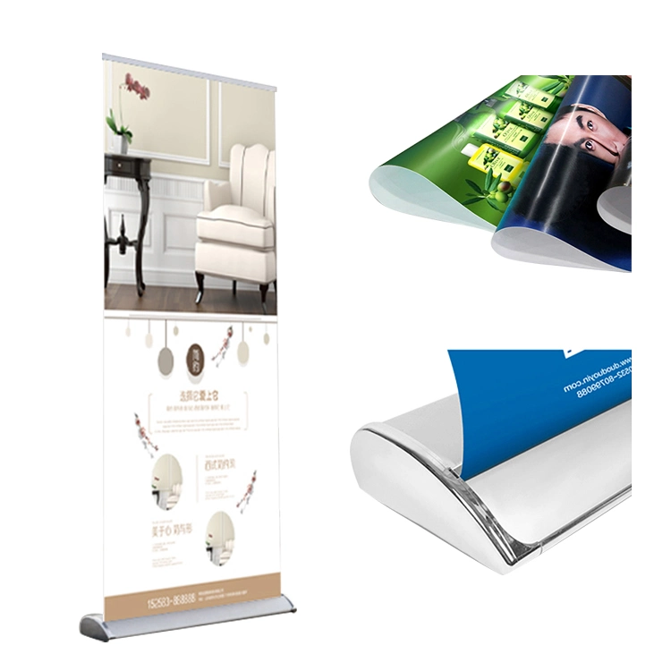 Desplazamiento de aluminio retráctil económica Banner Roll up Stand Display1 Comprador